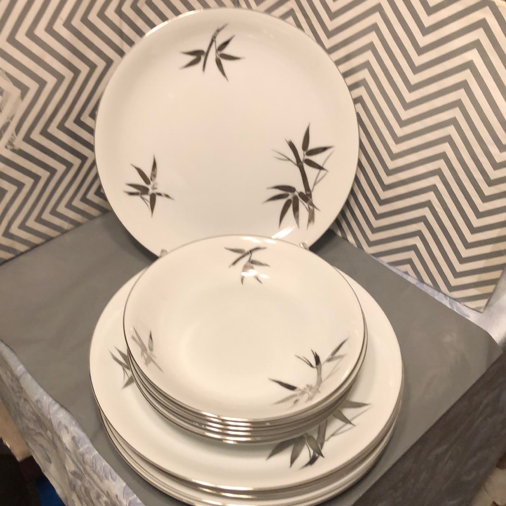 Fine SEYEI MATRIMONY China plate Platinum Bamboo